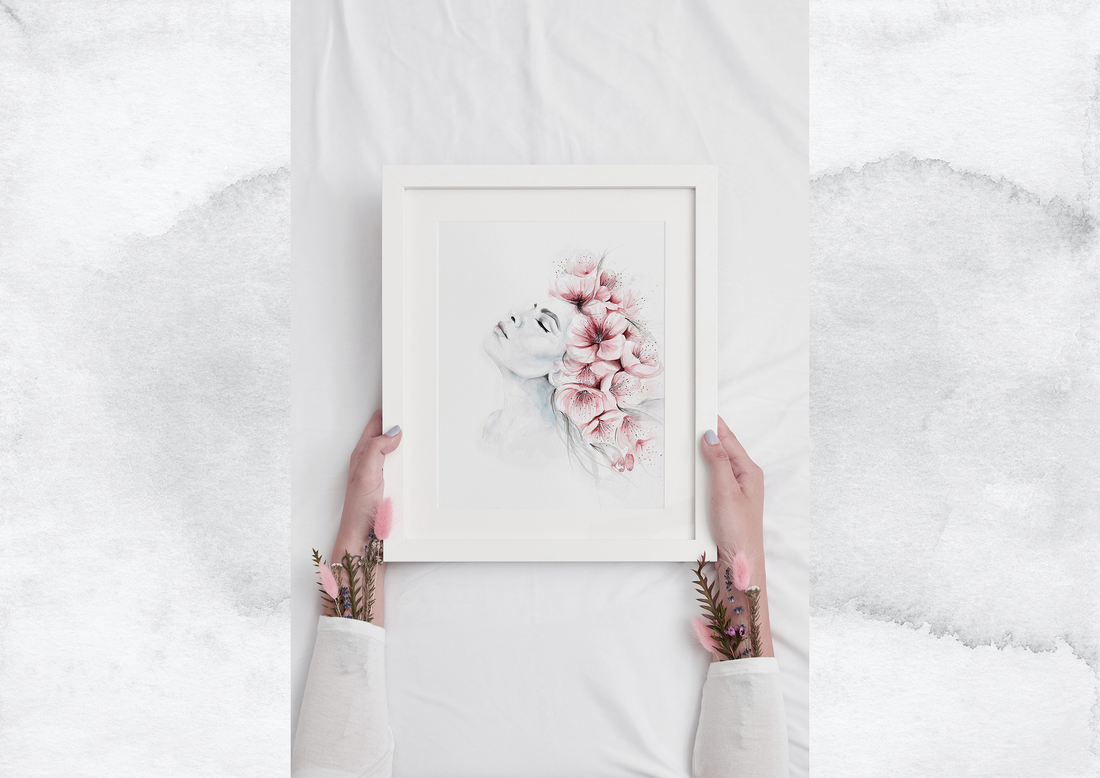 Framing options - Cherry blossom artwork